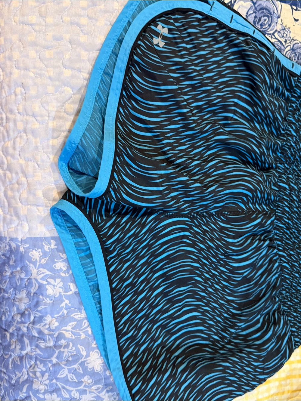 Under Armour Women’s Black and Blue Patterned Sleep Shorts